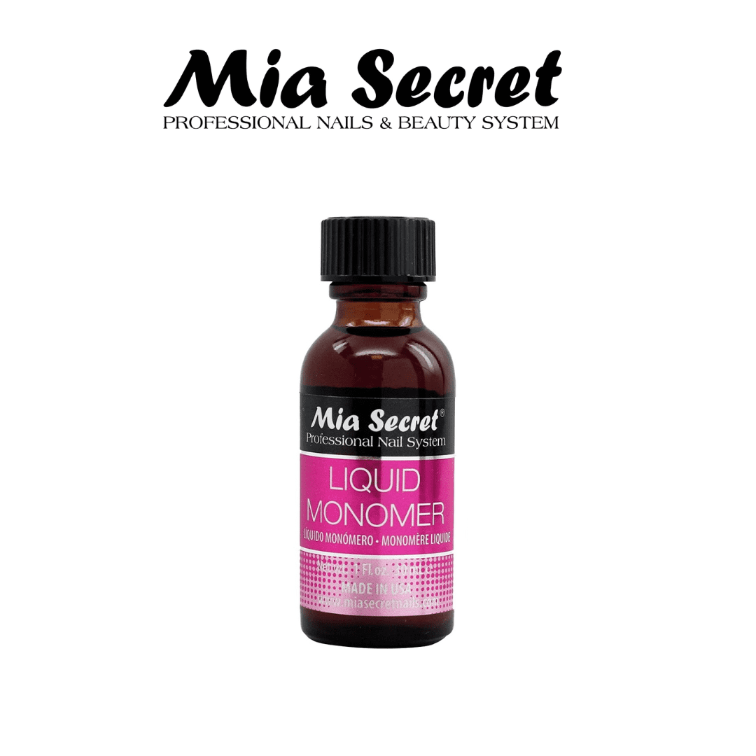 Mia Secret - Liquid Monomer 1oz & Cover Rose Acrylic Powder  0.5 oz + Dappen Dish + Academic Duo Nail Brush #8 OR- Combo