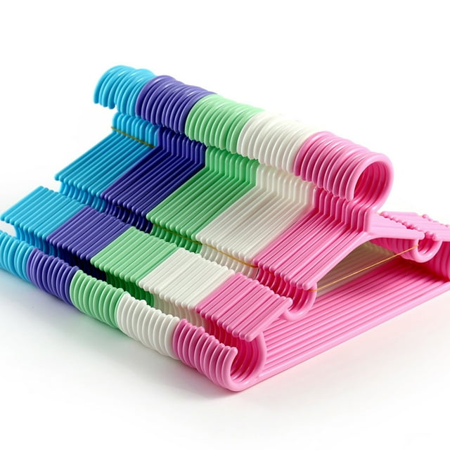 SOPOTUTU 50 Pcs Cintres en Plastique Violet pour Vêtements de Bébé