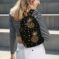 thumbnail image 6 of Yiaed Gold Glitter Pineapples Print Backpack, Premium Laptop Backpack, Travel Backpack for Women, Lightweight Backpacks, Comfortable Back Pack-Small, 6 of 7
