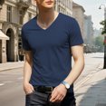 thumbnail image 6 of jowamay Men's V Neck T Shirts Slim Fit Short Sleeve Seamless Summer T-Shirts Trendy Soft Workout Tee Tops for Sports, 6 of 8