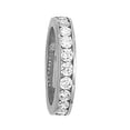 thumbnail image 2 of Mauli Jewels Rings for Women 1 Carat Engagement Diamond Wedding Band Channel-Setting 14K Solid White Gold, 2 of 4