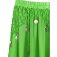 thumbnail image 5 of CHICTRY Womens Chiffon Belly Dance Asymmetric Hem Skirt Halloween Shiny Sequins Beaded Dance Costume Green One Size, 5 of 7