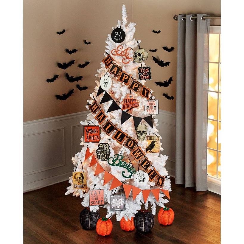 Halloween Tree Ornaments Decoration Set for Indoors 19 Pieces