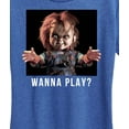 thumbnail image 3 of Chucky - Wanna Play - Womens Short Sleeve Graphic T-Shirt, 3 of 5