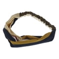 thumbnail image 4 of Unique Bargains 1 Pc Fashion Pinstripe Pattern Cross Elastic Hairband for Women Army Green Navy Blue, 4 of 6