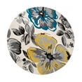 thumbnail image 2 of World Rug Gallery Modern Floral Design Cream 6'6" Round Rug, 2 of 8