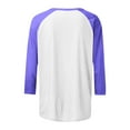 thumbnail image 5 of 3 4 Length Sleeve Womens Baseball Tops Green and White Raglan Tshirt Three Quarter Sleeve Casual Style Tees, 5 of 7