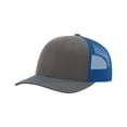 thumbnail image 2 of Richardson - Adjustable Snapback Trucker Cap - 112 - Charcoal/ Royal - Size: OSFM, 2 of 5