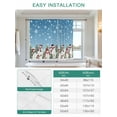 thumbnail image 6 of Blue Christmas Tie Up Curtains for Windows 63 Inch Length Balloon Curtains Kitchen Adjustable Balloon Window Shade Snowman Xmas Tree Snowflake Winter Tie Up Valance Bathroom Curtain Window 42"x63", 6 of 6