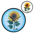 thumbnail image 2 of Indoor 12' Voice-Activated Luminous Decoration Wall Clock With LED Night Light Sunflower, 2 of 8