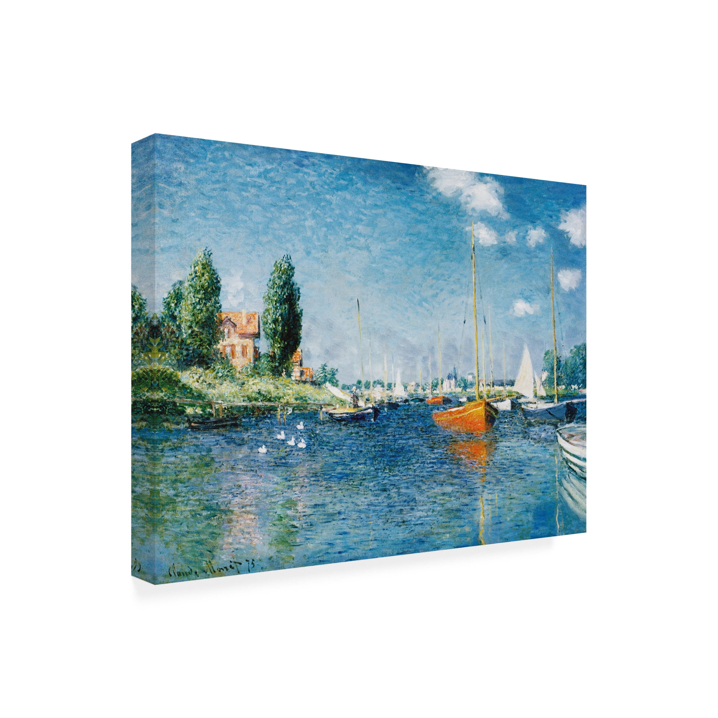 Claude Monet 'Red Boats at Argenteuil' Outdoor Canvas