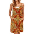 thumbnail image 1 of WILLBEST Vestidos Casuales Falda De Tirantes Estilo Vacaciones Con Estampado De Playa De Verano Para Mujer 2950, 1 of 3