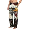 thumbnail image 6 of Susaid Retro American Eagle A Print Mens Pajama Pants Set Sleep & Lounge Pants, PJ Bottoms with Pockets and Button Fly-XX-Large, 6 of 6
