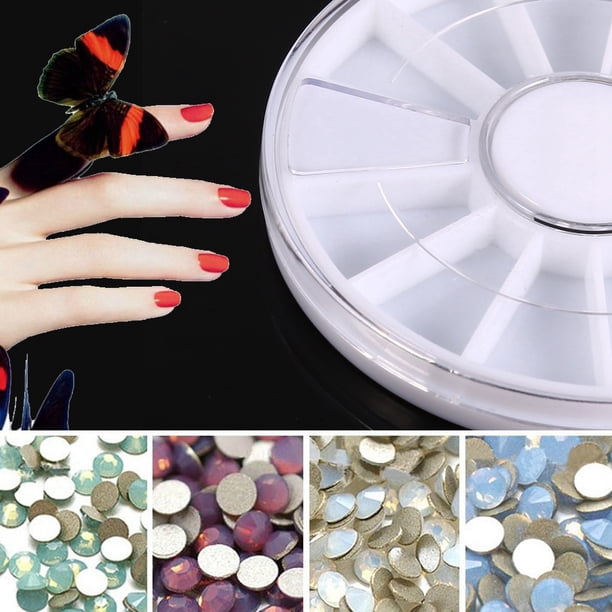 Nail Decoration Box, Portable Nail Wheel Box 6Pcs/Set 12