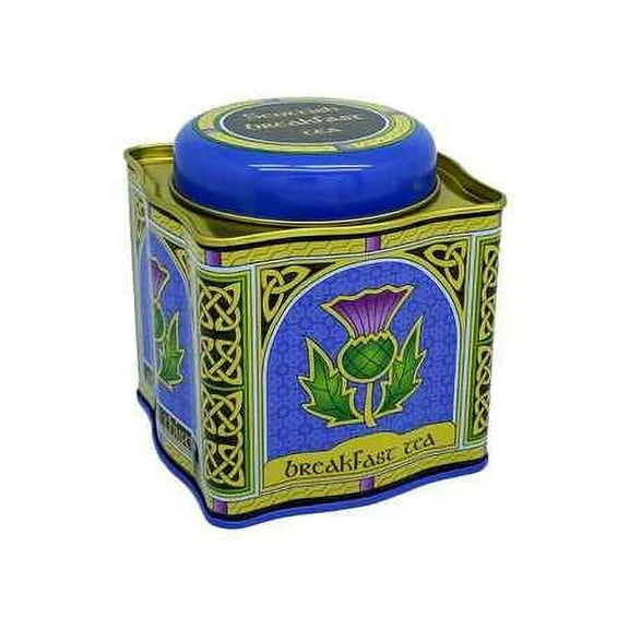 Celtic Window Scottish Thistle Tin Scottish Breakfast Tea (50 Teabags)