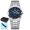 Blue, variant on Men Versatile Quartz Wristwatch, Luminous Dial Easy Read Low Light Casual Business Timepiece