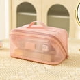 thumbnail image 5 of Lilixerw Mesh Storage Bag Coin Purse Pouch Card Holder Storage Box Wallet with Mesh & Zipper Clip for Women,9.4 x 5.1 x 5.1 inch, 5 of 6