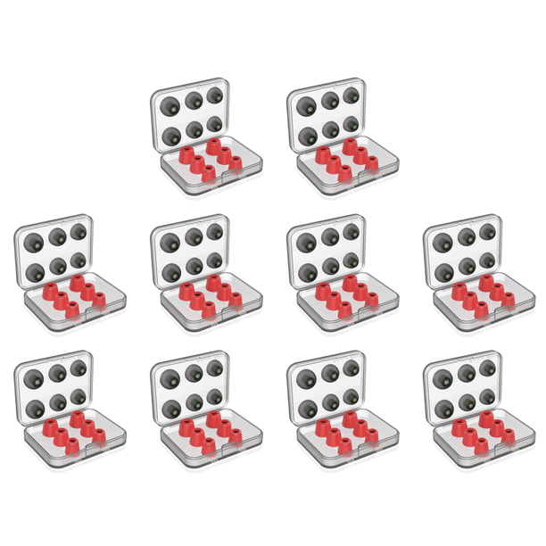 Comply Foam Tips Fundas Compactas Y Ligeras para (mezcla Roja)