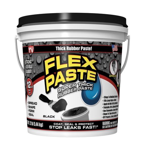 Flex Paste Super Thick Rubber Paste, 12 lb, Black