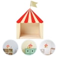 thumbnail image 3 of Weiweiguan Circus Cabin House Shelf Wooden Storage Box Circus House Model Room Decor, 3 of 7