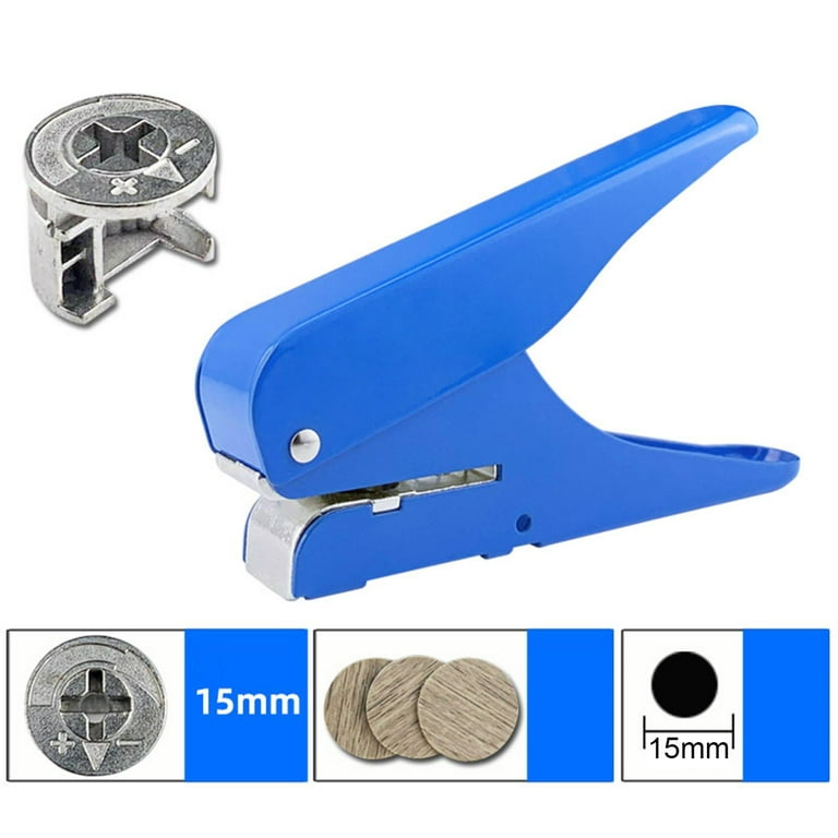 Metal Hand Held Punch Heavy Duty Single Round Hole Puncher Plier Punching  Tool Cards PVC Sheet Badge Photos Tag (15mm) 