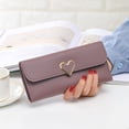 thumbnail image 3 of Love Heart Leather Wallet for Ladies for Girl Money Pocket Organizer Storage Clutch Bags Women's Wallets Coin Purses Card Holder PURPLE, 3 of 7