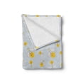 thumbnail image 2 of Bee Soft Flannel Fleece Throw Blanket, Hand-Drawn Outline of Insect with Splashed Yellow Paint on Plain Background, Cozy Plush for Indoor and Outdoor Use, 50" x 70", Multicolor, by Ambesonne, 2 of 5