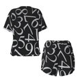 thumbnail image 5 of Picia Numbers Pajamas Sets for Women Soft Short-Sleeved Pjs with Lounge Shorts Two Piece Sleepwear-Medium, 5 of 9