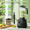 thumbnail image 2 of PRASKY Licuadora de sobremesa, licuadora profesional 2 en 1, capacidad de 68 oz, 1000 W, 6 velocidades, para cocina, con vaso portátil de 25 oz (negra), 2 of 9