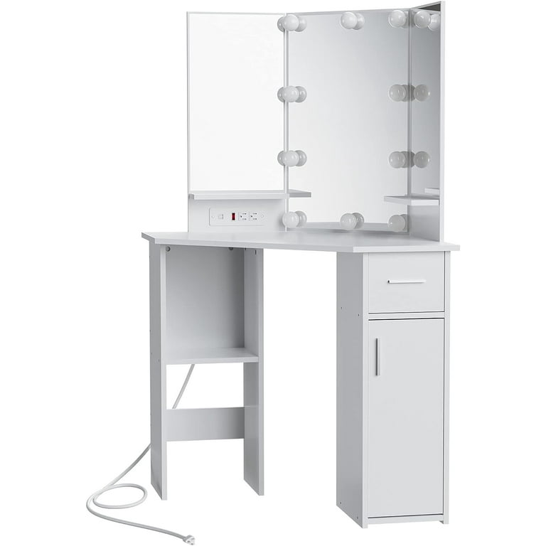 Fontanez dressing table set with mirror deals