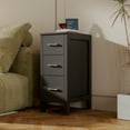thumbnail image 3 of Eclife 12" Freestanding Bathroom Cabinet with 3 Drawers, Black, 3 of 9