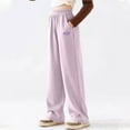 thumbnail image 2 of Maean Kids Girls Sweatpants Straight Leg High Elastic Waist Baggy Causal Sweat Pants with Pockets, 2 of 7