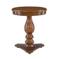 thumbnail image 3 of Linon Bree Round Wood Side Table 20"D x 24.5"H Pedestal Base in Hazelnut Brown, 3 of 10