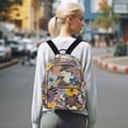 thumbnail image 7 of FORMRS Mini Backpack Purse for Women Quilted Travel Daypack Casual Shoulder Bag, Colorful Flowers, 7 of 7
