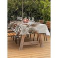 thumbnail image 4 of 54x80 Inch Outdoor Tablecloth with Umbrella Hole Zipper Rectangle Brown Palm Trees Rectangular Tablecloths Outside Waterproof Tropical Summer Botanical Seaside Patio Table Cloth Cover for Picnic, 4 of 8