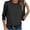 Black, variant on Waffle Knit Long Sleeve Shirts for Women Crewneck T-shirt Loose Causal Going Out Tops Fall Outfits Pink XL