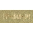 thumbnail image 2 of Marrott, Stephanie 18x10 White Modern Wood Framed Museum Art Print Titled - Live Laugh Love, 2 of 4