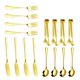 thumbnail image 1 of Juego de Cuchillos para Untar Mantequilla de Queso, 16 Piezas, Accesorios de CharcuteríA, Cuchillos de Mantequilla de Acero Inoxidable, Pinzas para Servir (Dorado), 1 of 7