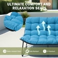 thumbnail image 4 of Crestlive 2-Seater Outdoor Patio Loveseat with Soft Cushions, All-Weather Outdoor Couch Patio Furniture, Blue, 4 of 9