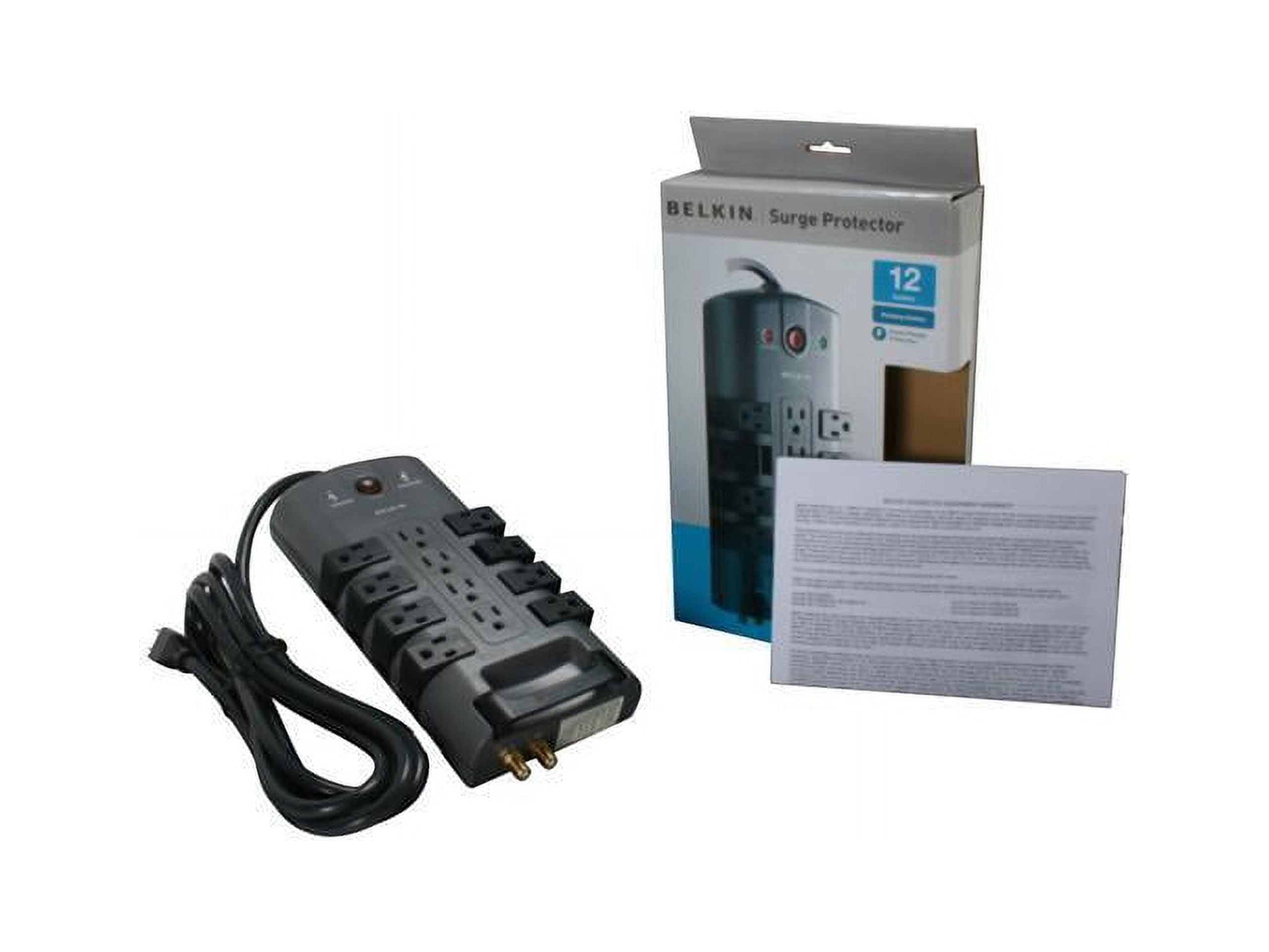 BELKIN BP112230-08 8 Feet 12 Outlets 4320 Joules Pivot-Plug Surge Protector