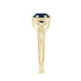 thumbnail image 3 of ANGARA Natural 1.6 Ct Solitaire Round Sapphire Celtic Knot Ring in 14K Yellow Gold for Women (Size-7mm) | September Birthstone, Anniversary, Jewelry Gift for Women | Natural Blue Sapphire Ring, 3 of 9