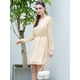 thumbnail image 3 of Dde San Patricio GargantilDe Mujer Con Cuello En V Vintage Acampanado Dorado Metálico Brillante EstrelVestido Acampanado Beige M, 3 of 6