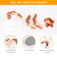 thumbnail image 2 of Mystery Nail Art Practice Fingers for Acrylic Nails with Detachable Base & 100 PCS Nails, 3PCS Adjustable Fake Fingers Kits for Hand Nail Art Training Display Decoration Tools Set, 2 of 7