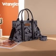 thumbnail image 2 of Wrangler Tote Bag for Women Western Camo Pattern Canvas Crossbody bag Handbag Vintage Design, Black, 2 of 6