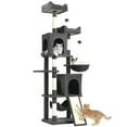 thumbnail image 1 of PawHut 70" Cat Tree, Multi-Level Cat Tower with 2 Condos, Dark Grey, 1 of 10