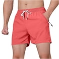 thumbnail image 2 of pstuiky Pantalones cortos cargo para hombre, Pantalones cortos deportivos de entrenamiento físico de color sólido para hombre, transpirables, con bolsillos, estilo crop top, 2 of 3
