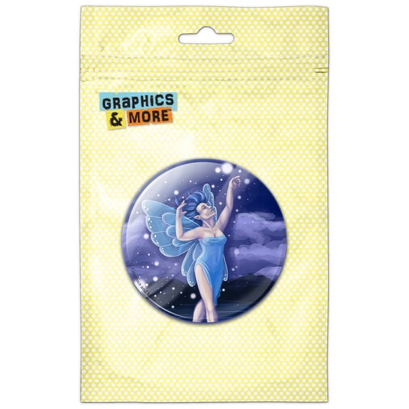 Dancing Fairy Moonlit Night Faerie Pinback Button Pin Badge