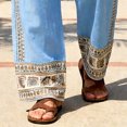 thumbnail image 5 of SGFCWSX Mens Harem Pants Elastic Waist Drawstring Print Loose Pockets Boho Hippie Beach Yoga Casual Pants Light Blue Size 5XL, 5 of 5