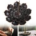 thumbnail image 3 of COCEQUC Small (A) $ Lotus incense holder alloy lotus porous incense base incense holder incense holder incense burner incense burner incense live broadcast accessories, 3 of 8