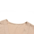thumbnail image 6 of Mittory Women's Textured Wrap V Neck Ruffle Short Sleeve Ruched Blouse Tie Front Tunic Tops, 6 of 6